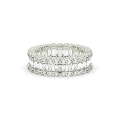 DOUBLE ROW BAGUETTE BAND RING