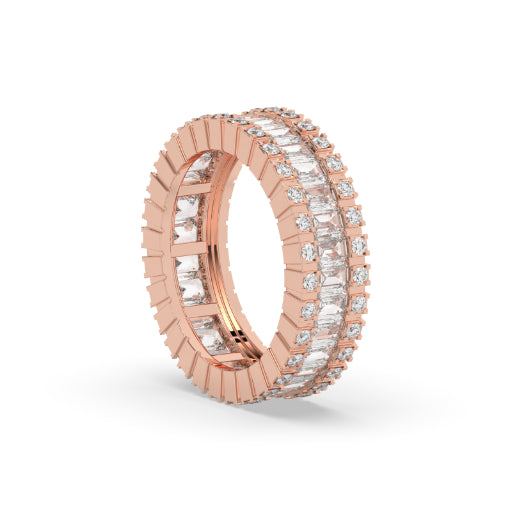 DOUBLE ROW BAGUETTE BAND RING