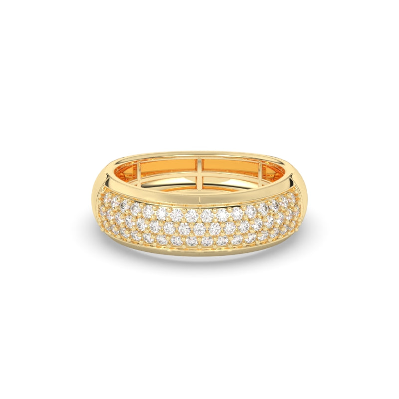 ELEGANT GOLD PAVE DIAMOND BAND