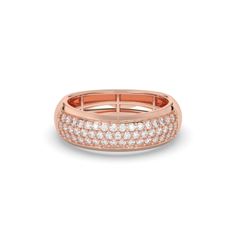 ELEGANT GOLD PAVE DIAMOND BAND