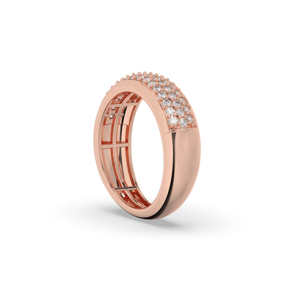 ELEGANT GOLD PAVE DIAMOND BAND