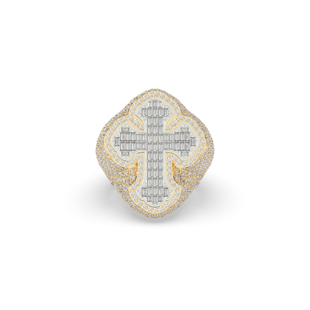 BAGUETTE CROSS FAITH POWER RING