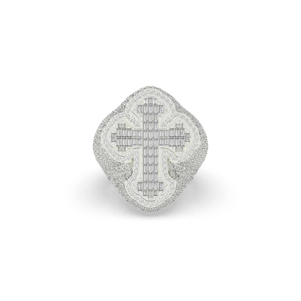 BAGUETTE CROSS FAITH POWER RING