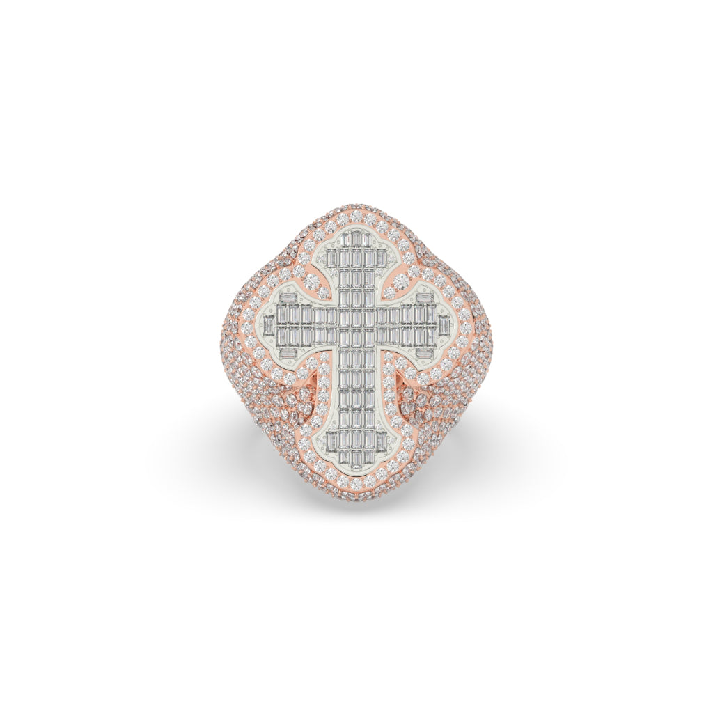 BAGUETTE CROSS FAITH POWER RING