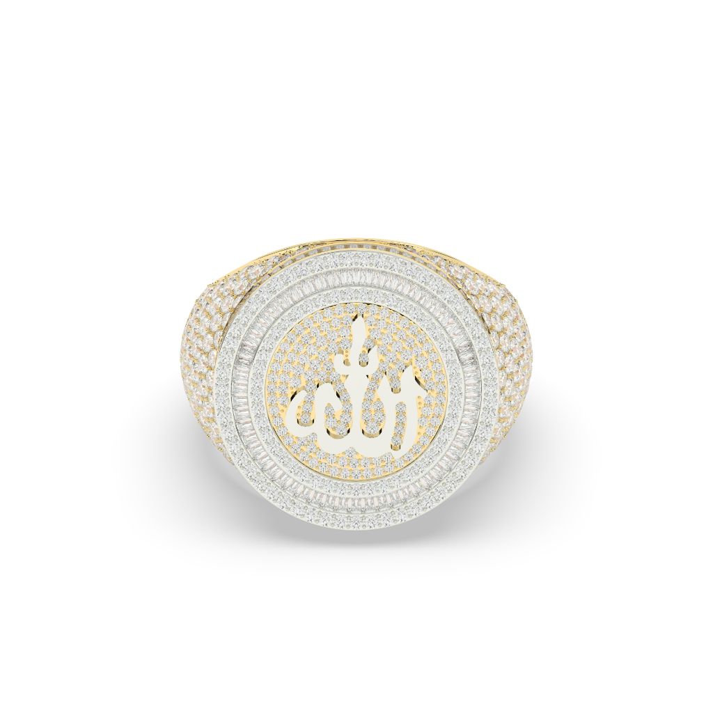 ALLAH SCRIPT FAITH DIAMOND RING