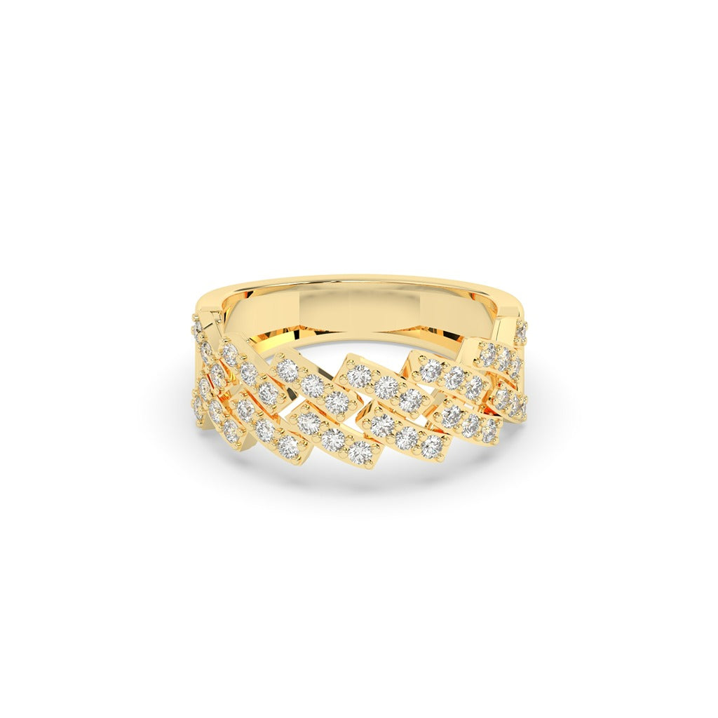 LUXE DIAMOND CROSSWEAVE RING