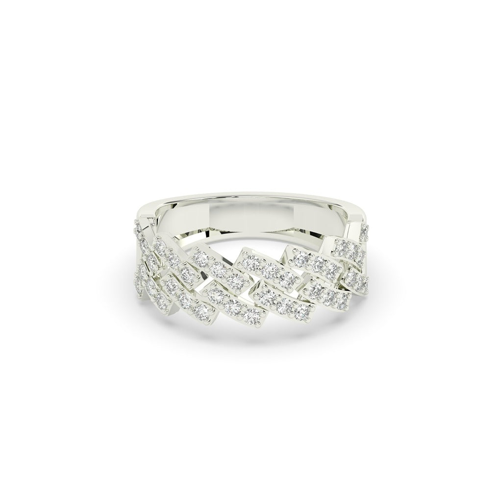 LUXE DIAMOND CROSSWEAVE RING
