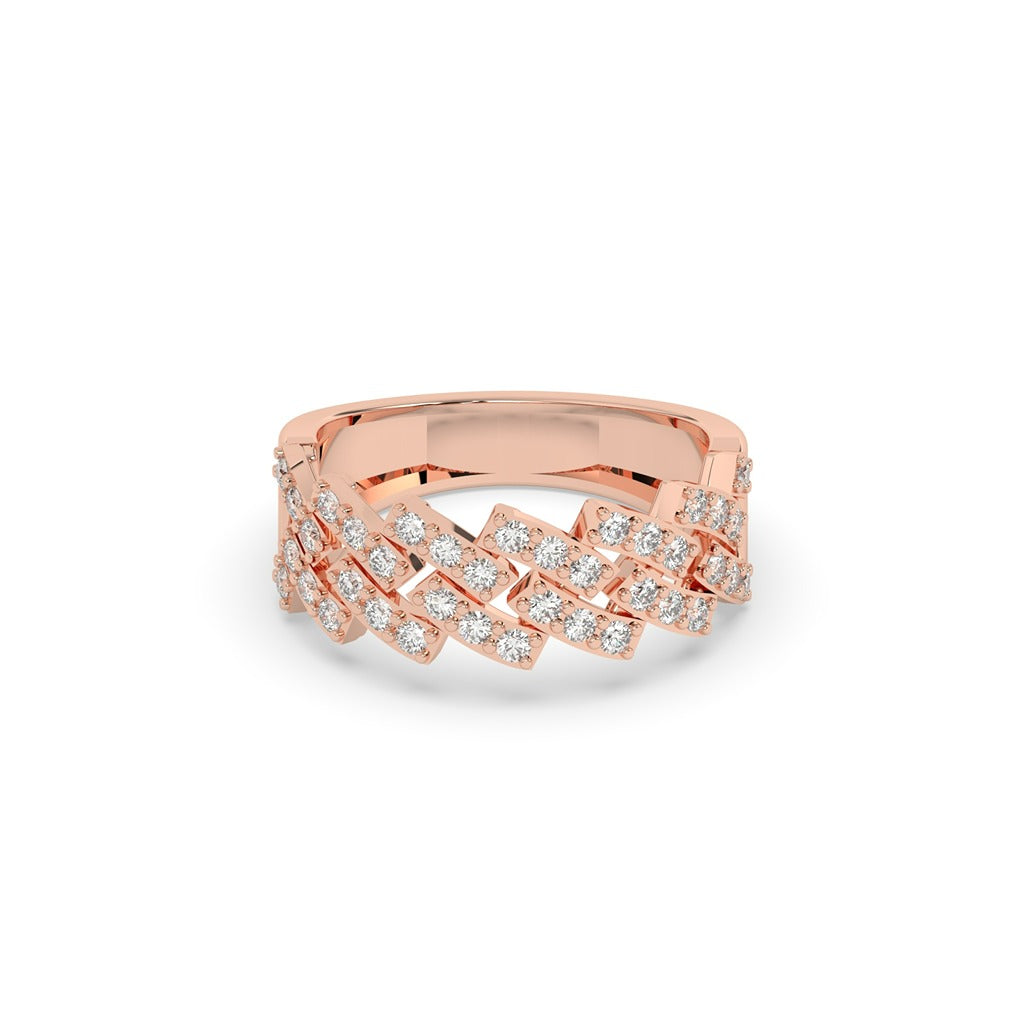LUXE DIAMOND CROSSWEAVE RING