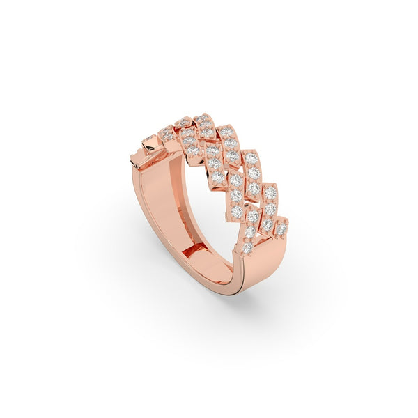 LUXE DIAMOND CROSSWEAVE RING