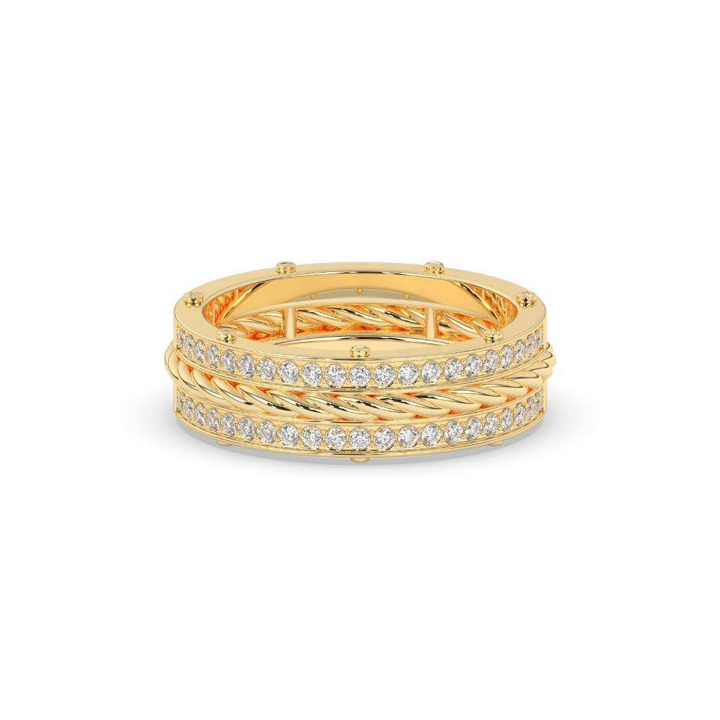 LUXURY BRAIDED STACK RING DESIGN