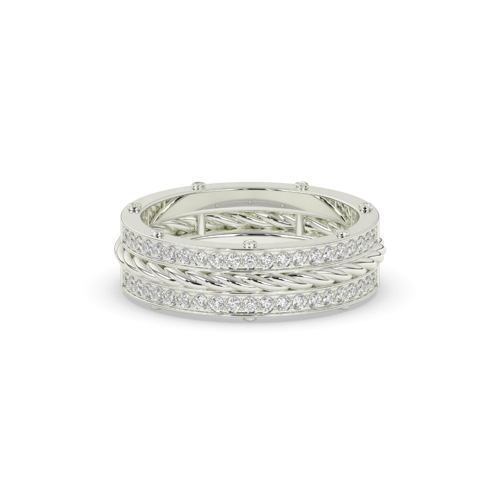 LUXURY BRAIDED STACK RING DESIGN