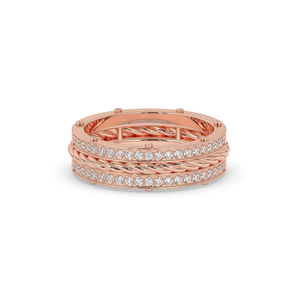 LUXURY BRAIDED STACK RING DESIGN