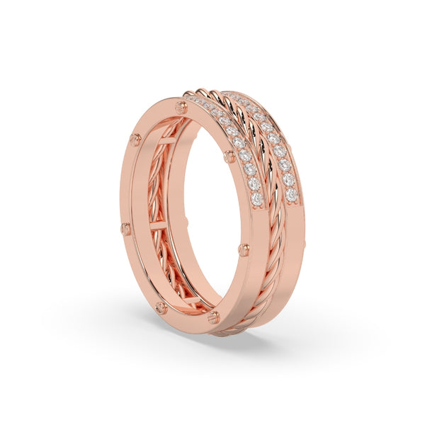 LUXURY BRAIDED STACK RING DESIGN