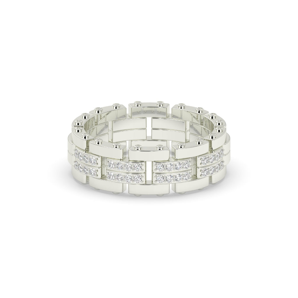 LUXURY LINK DIAMOND MENS RING