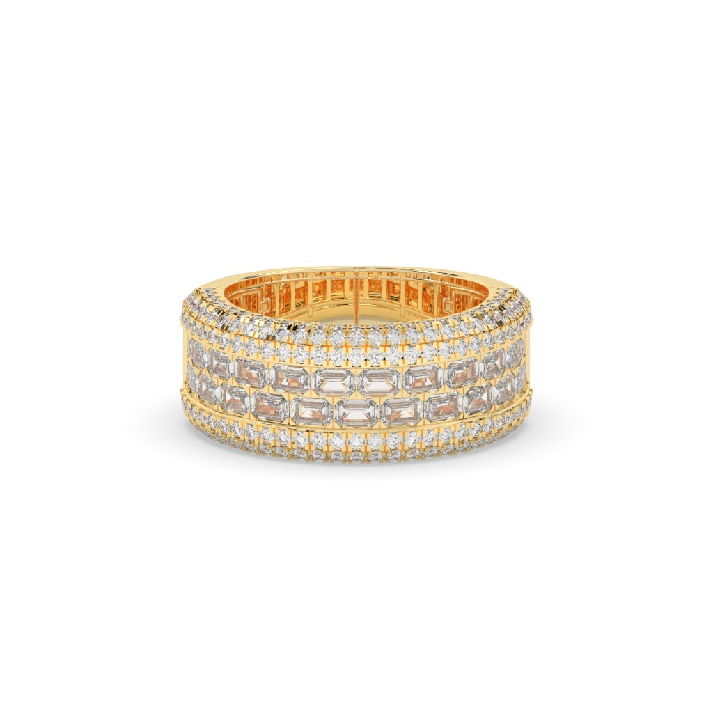 EMERALD CUT DIAMOND ETERNITY BAND
