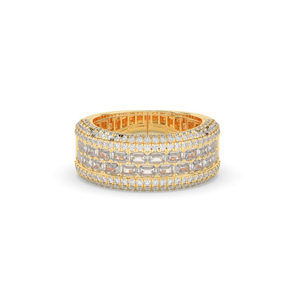 EMERALD CUT DIAMOND ETERNITY BAND