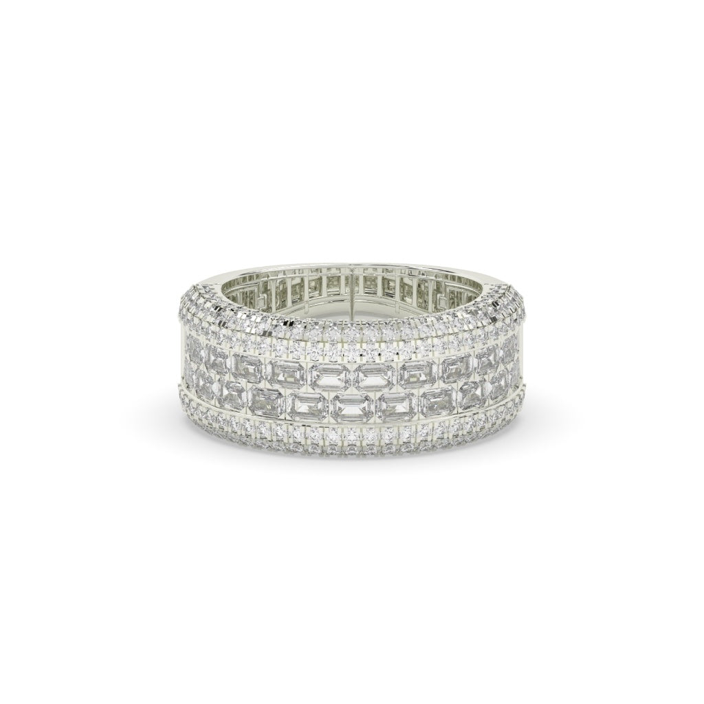 EMERALD CUT DIAMOND ETERNITY BAND