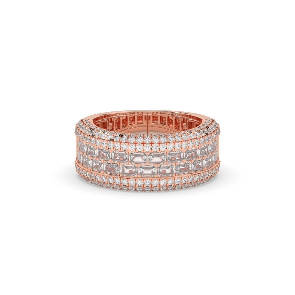 EMERALD CUT DIAMOND ETERNITY BAND