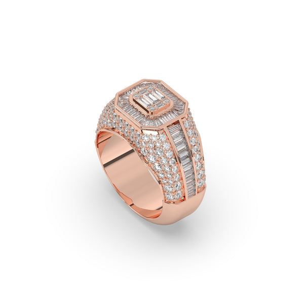 EMPIRE OCTAGON DIAMOND STATEMENT RING