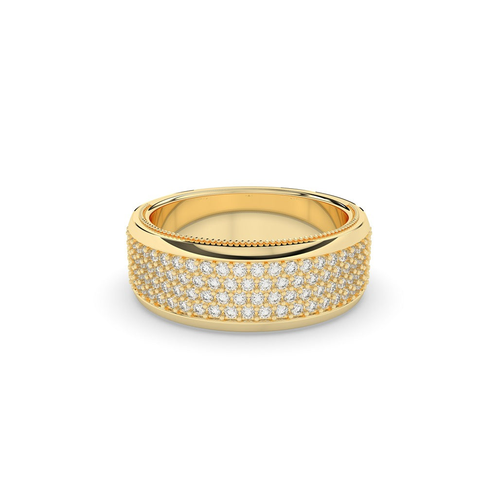 GLAMOROUS GOLD PAVE DIAMOND BAND