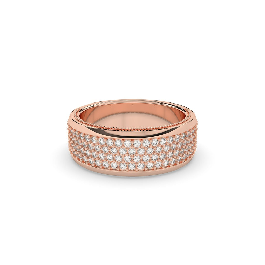 GLAMOROUS GOLD PAVE DIAMOND BAND