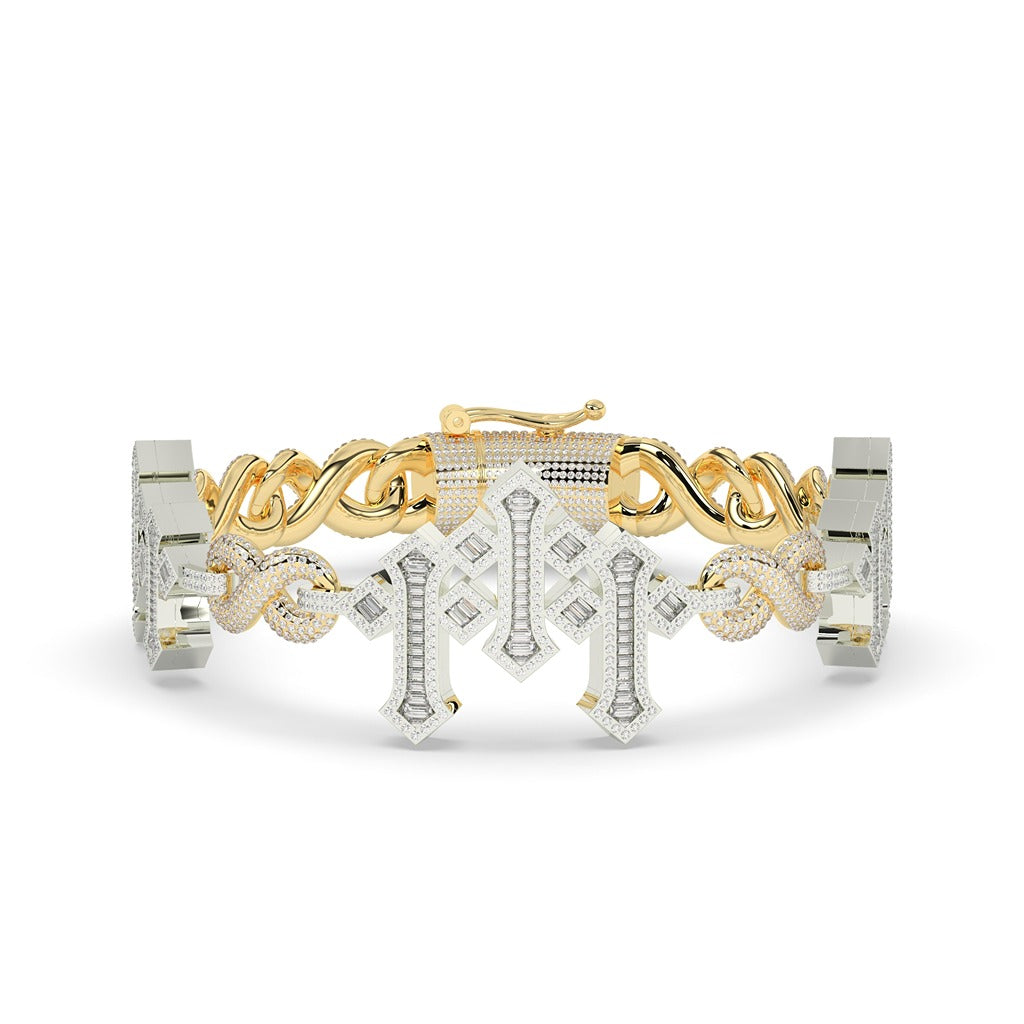 TRIPLE BLESSING DIAMOND CROSS BRACELET