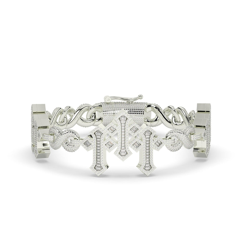 TRIPLE BLESSING DIAMOND CROSS BRACELET