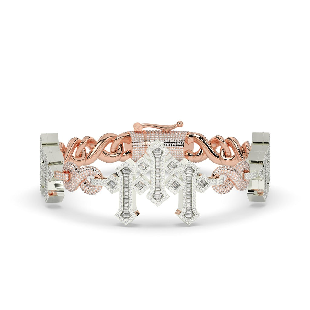 TRIPLE BLESSING DIAMOND CROSS BRACELET