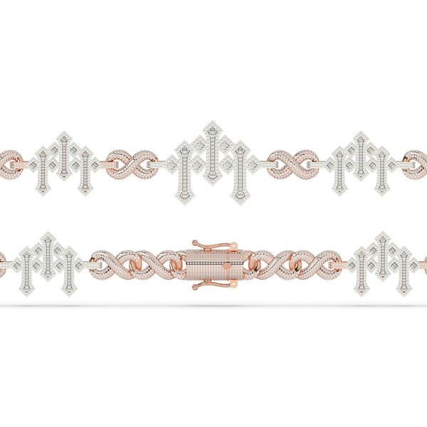 TRIPLE BLESSING DIAMOND CROSS BRACELET