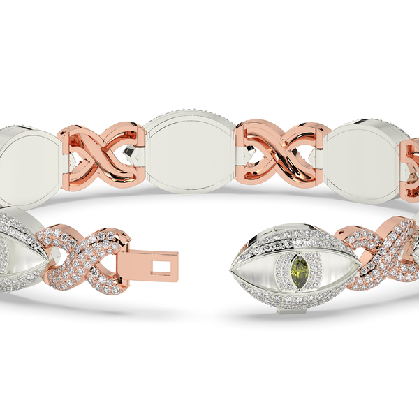 GREEN EYE DIAMOND GUARD BRACELET