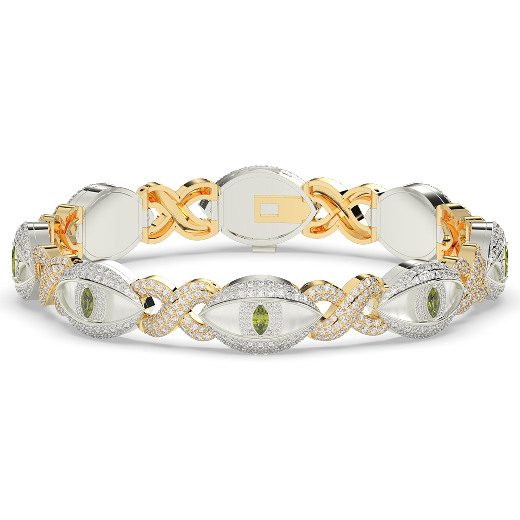 GREEN EYE DIAMOND GUARD BRACELET
