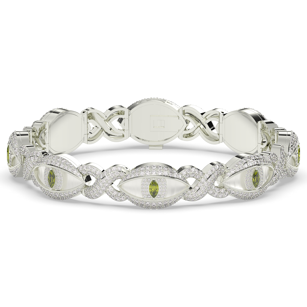 GREEN EYE DIAMOND GUARD BRACELET