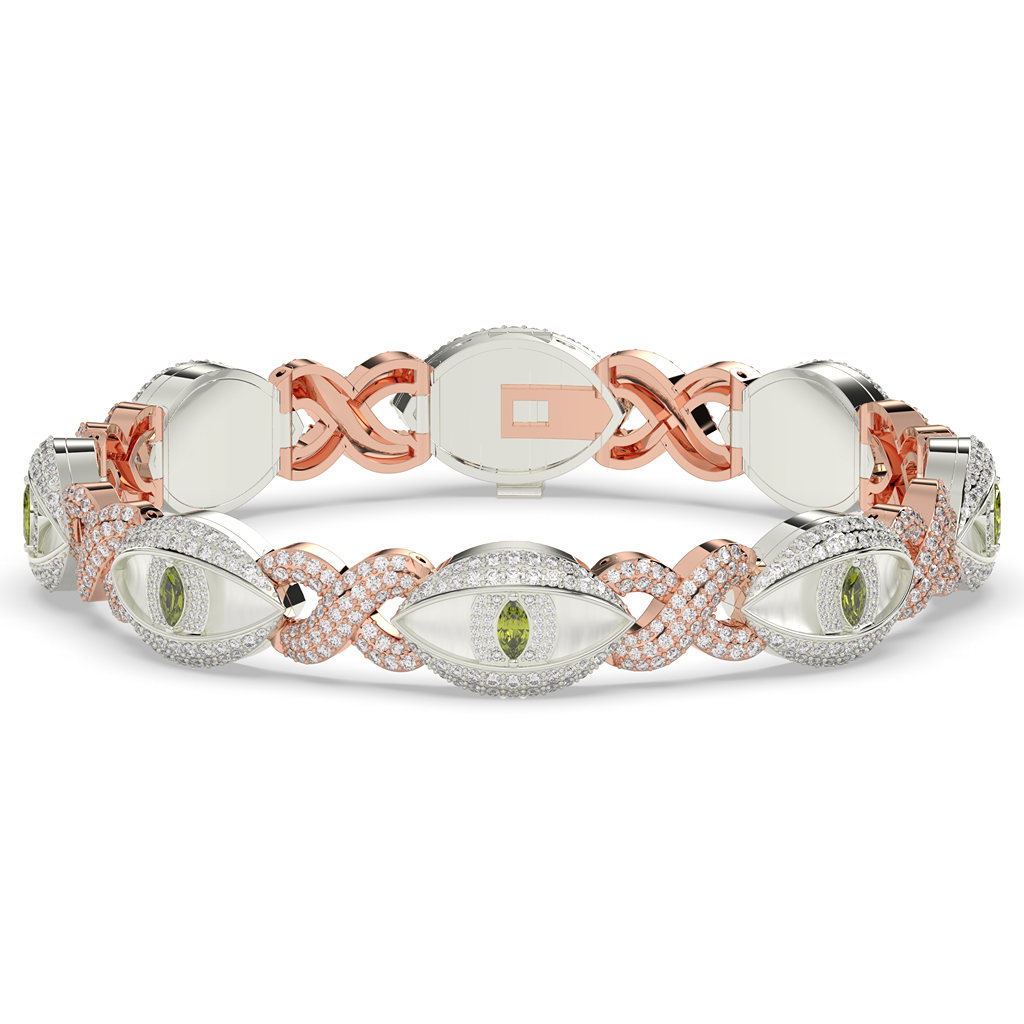 GREEN EYE DIAMOND GUARD BRACELET