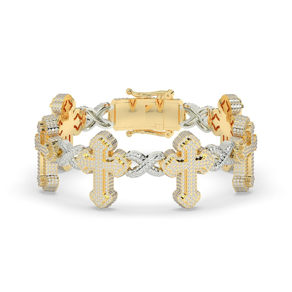 ROYAL CROSS DIAMOND LINK BRACELET