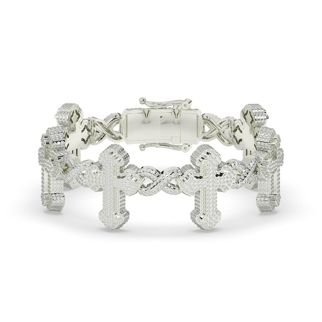 ROYAL CROSS DIAMOND LINK BRACELET