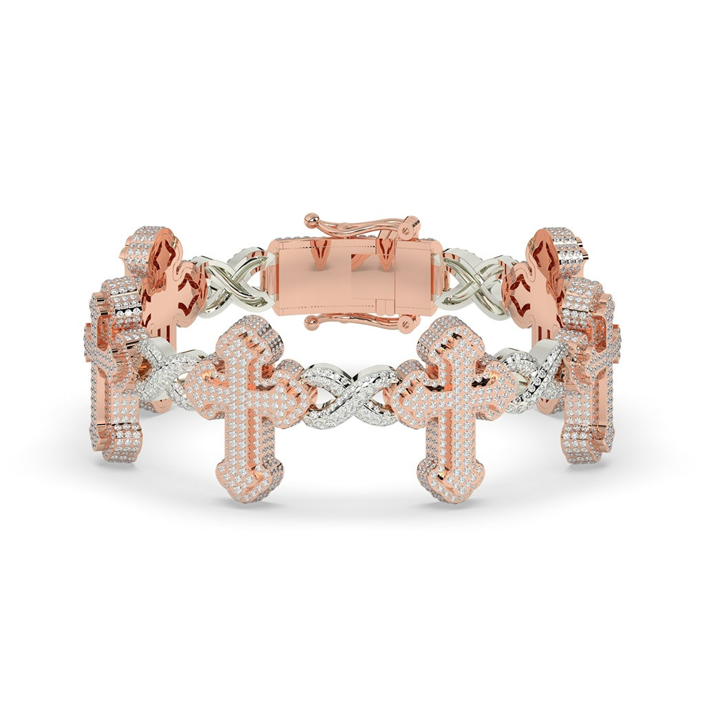 ROYAL CROSS DIAMOND LINK BRACELET