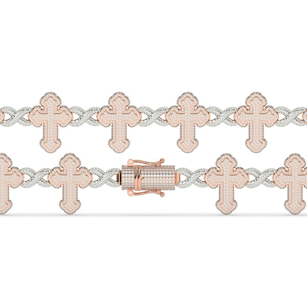 ROYAL CROSS DIAMOND LINK BRACELET