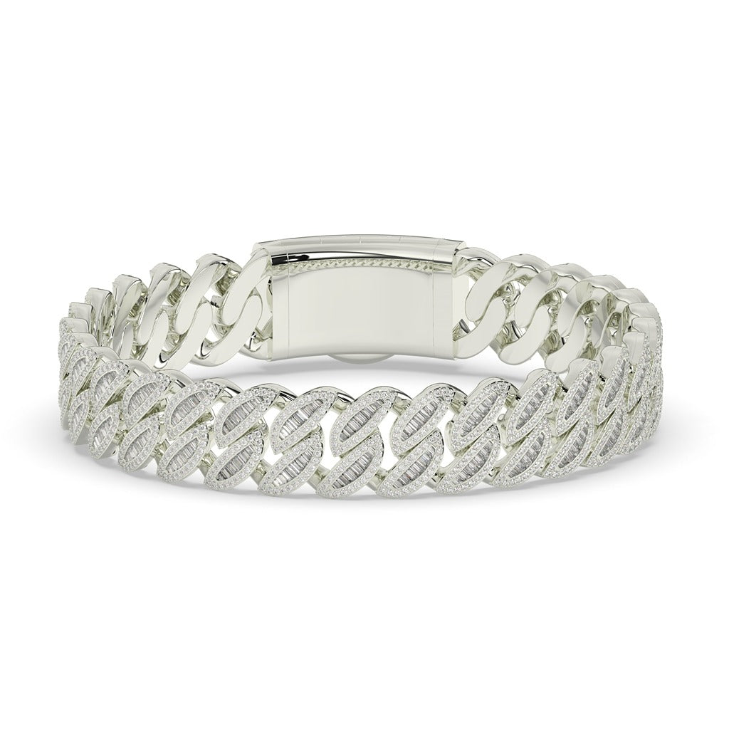 DIAMOND BRAIDED GOLD CUBAN BRACELET