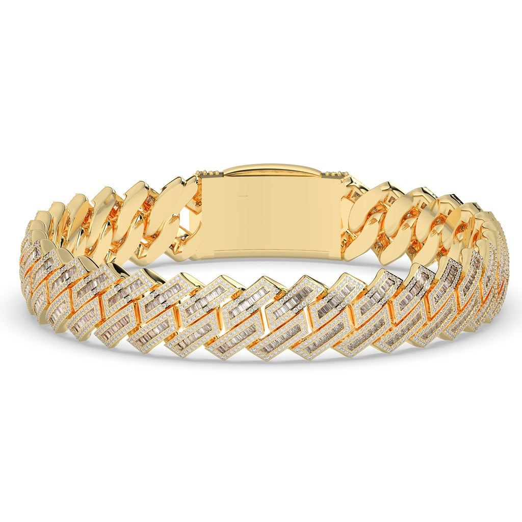 ZIG ZAG FROSTED LINK BRACELET