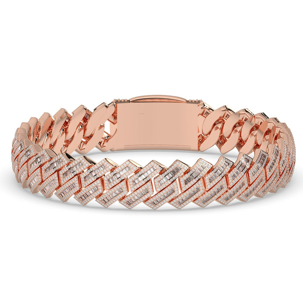 ZIG ZAG FROSTED LINK BRACELET