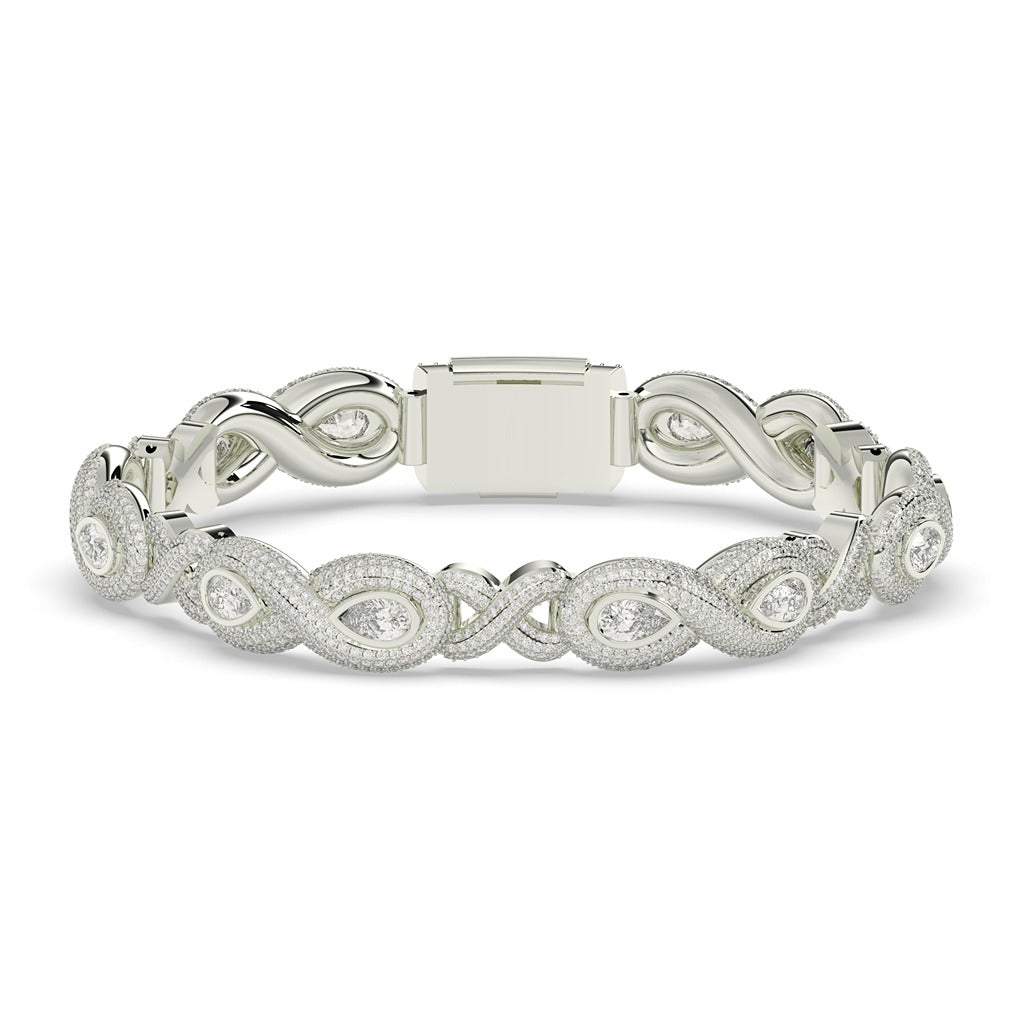MARQUISE TWIST DIAMOND GOLD BRACELET