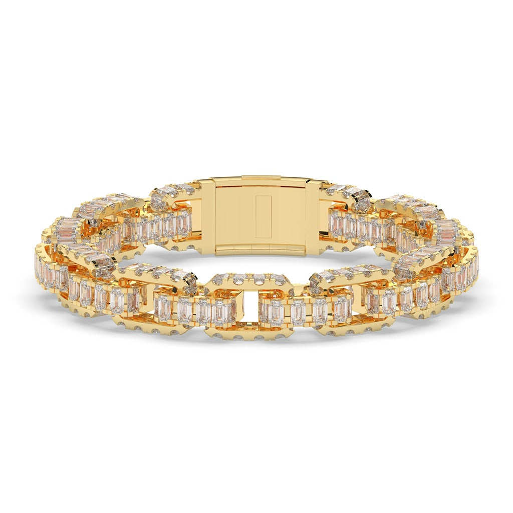 ICED OUT BAGUETTE LINK BRACELET