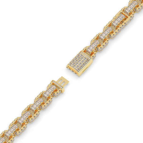 ICED OUT BAGUETTE LINK BRACELET