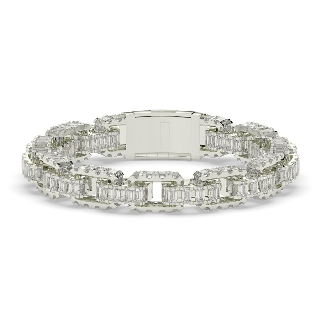 ICED OUT BAGUETTE LINK BRACELET