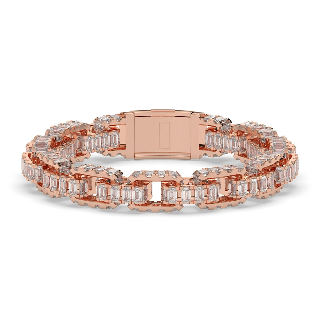 ICED OUT BAGUETTE LINK BRACELET