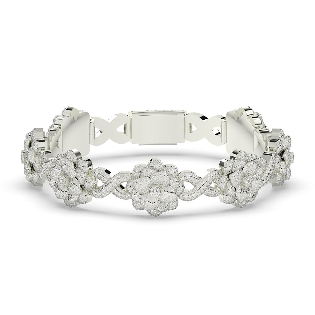 BLOOMING ROSE DIAMOND GOLD BRACELET
