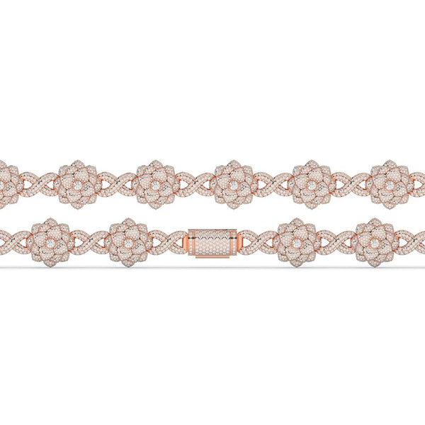 BLOOMING ROSE DIAMOND GOLD BRACELET