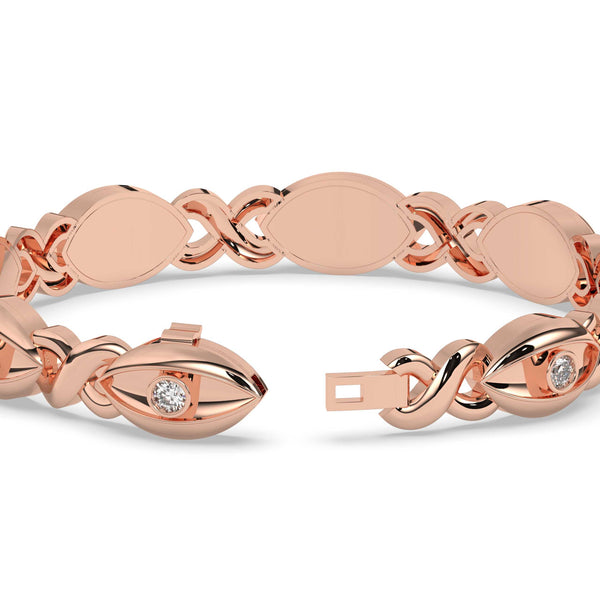 ELEGANT GOLDEN TWIST LINK BRACELET