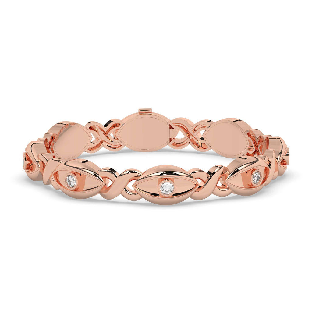 ELEGANT GOLDEN TWIST LINK BRACELET