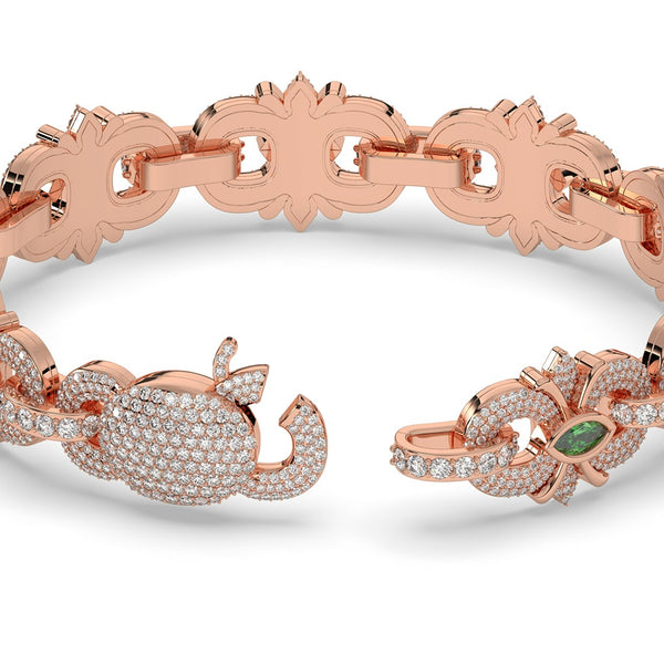 ROYAL GREEN MARQUISE LINK BRACELET